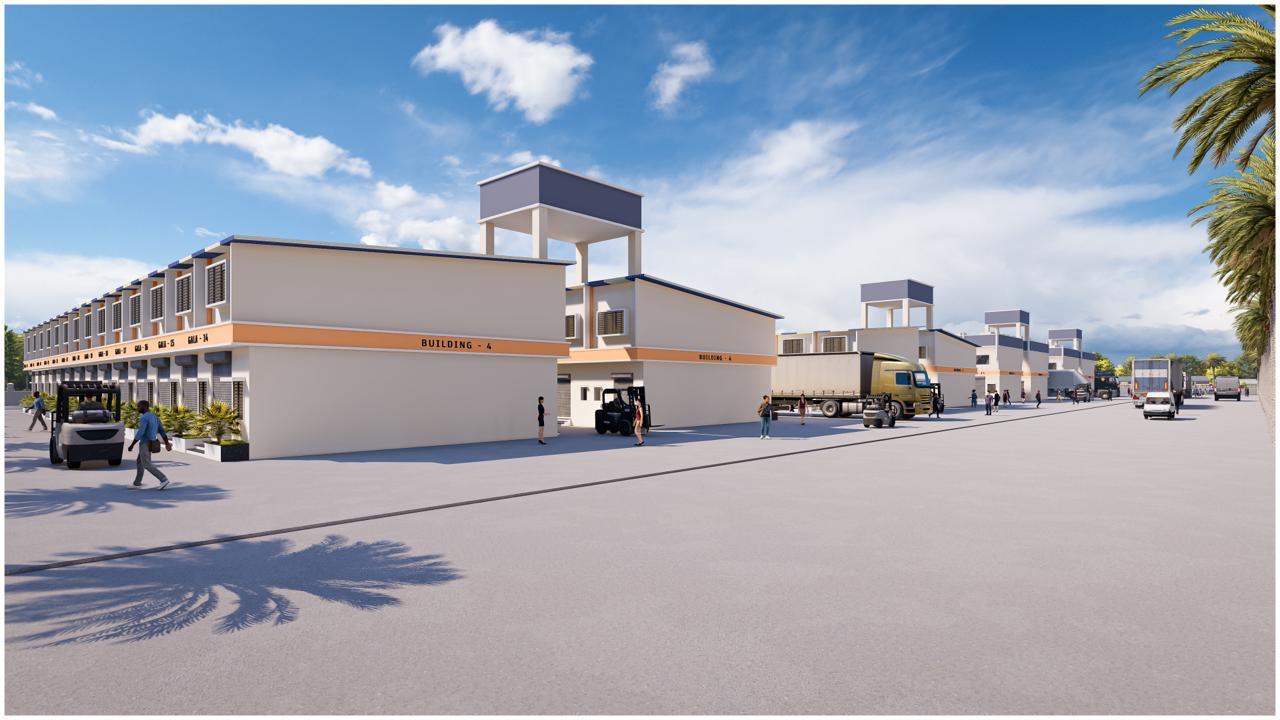 Back view of the Shiv Aashish Industrial Estate in Palghar