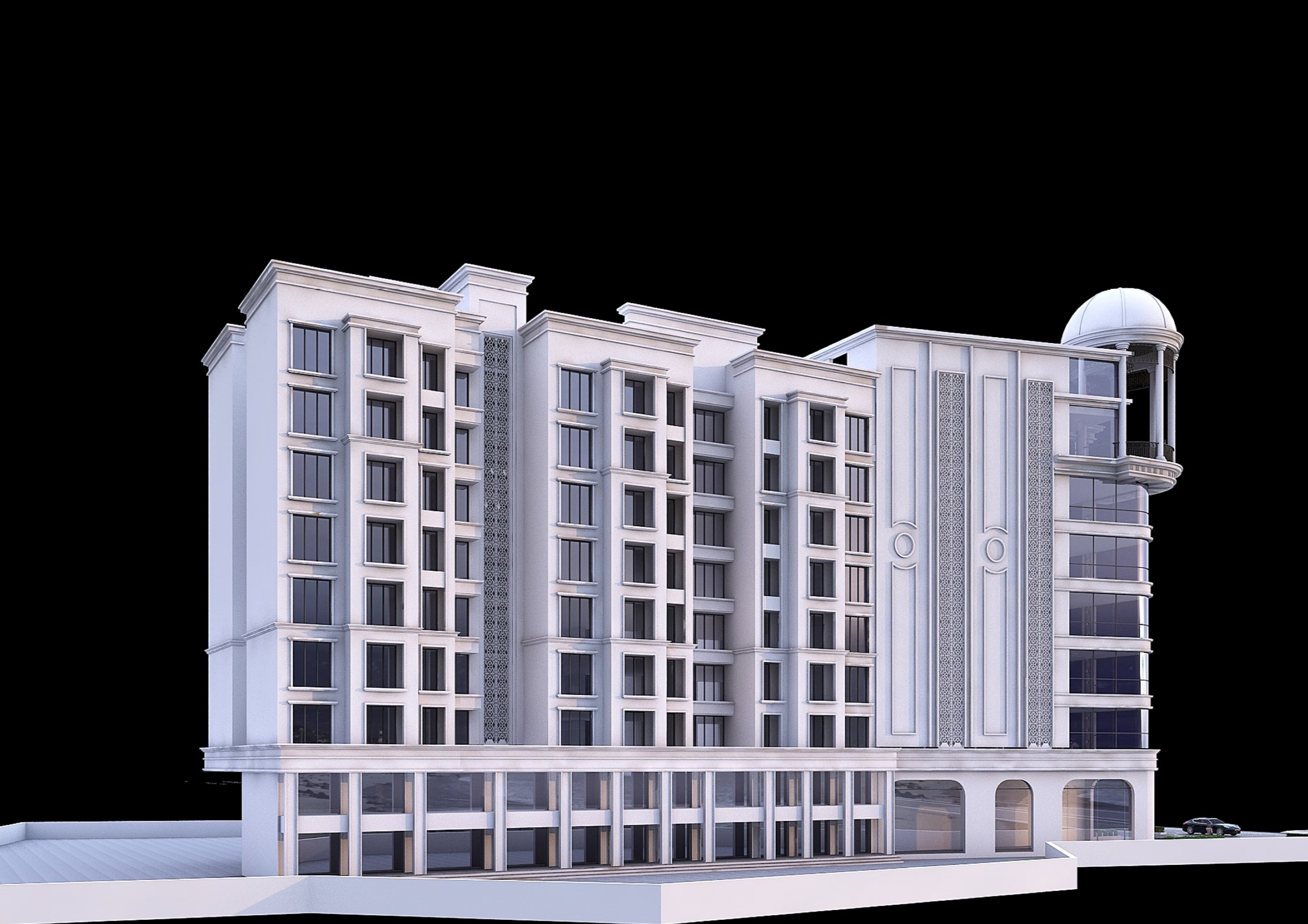 Close-up view of the Shreeram Sampaada construction project